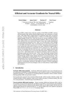 Efficient and Accurate Gradients for Neural SDEs