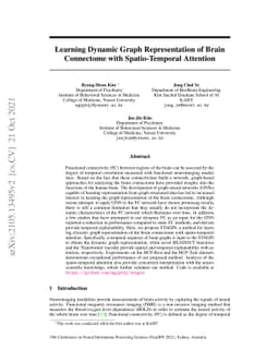 Learning Dynamic Graph Representation of Brain Connectome with
  Spatio-Temporal Attention