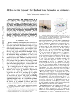 Airflow-Inertial Odometry for Resilient State Estimation on Multirotors