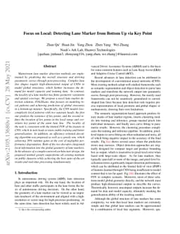 Focus on Local: Detecting Lane Marker from Bottom Up via Key Point