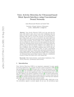 Voice Activity Detection for Ultrasound-based Silent Speech Interfaces
  using Convolutional Neural Networks