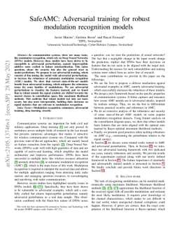 SafeAMC: Adversarial training for robust modulation recognition models