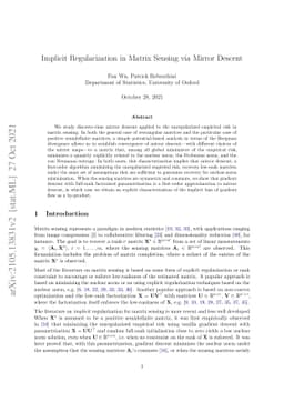Implicit Regularization in Matrix Sensing via Mirror Descent
