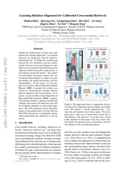 Learning Relation Alignment for Calibrated Cross-modal Retrieval
