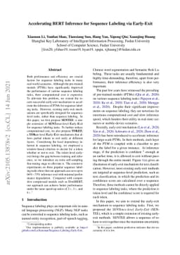 Accelerating BERT Inference for Sequence Labeling via Early-Exit