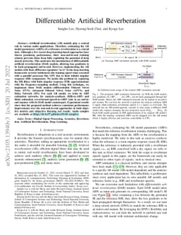 Differentiable Artificial Reverberation