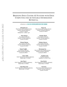 Bridging Data Center AI Systems with Edge Computing for Actionable
  Information Retrieval