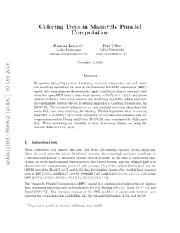 Coloring Trees in Massively Parallel Computation