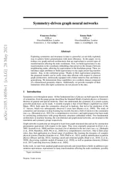 Symmetry-driven graph neural networks