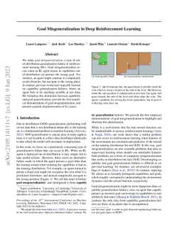 Goal Misgeneralization in Deep Reinforcement Learning