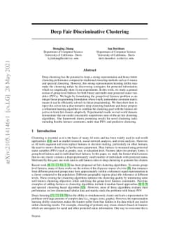 Deep Fair Discriminative Clustering