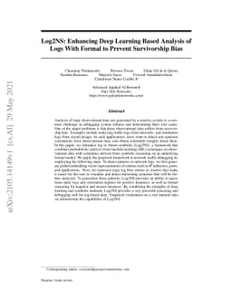 Log2NS: Enhancing Deep Learning Based Analysis of Logs With Formal to
  Prevent Survivorship Bias