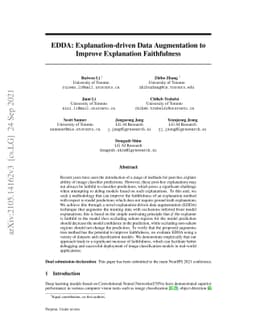 EDDA: Explanation-driven Data Augmentation to Improve Explanation
  Faithfulness
