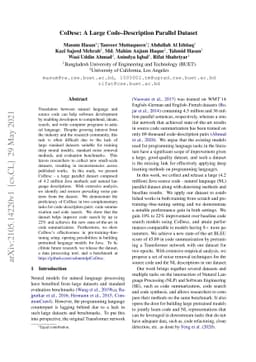 CoDesc: A Large Code-Description Parallel Dataset