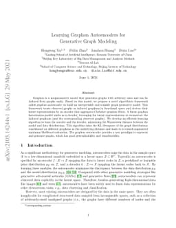 Learning Graphon Autoencoders for Generative Graph Modeling