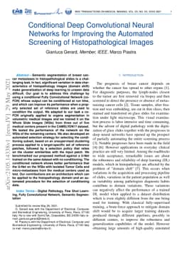 Conditional Deep Convolutional Neural Networks for Improving the
  Automated Screening of Histopathological Images