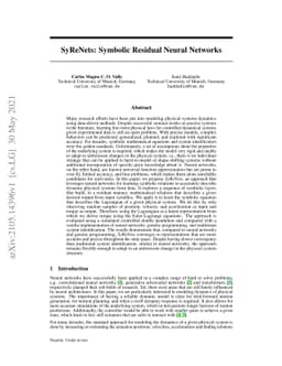 SyReNets: Symbolic Residual Neural Networks