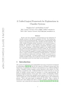 A unified logical framework for explanations in classifier systems
