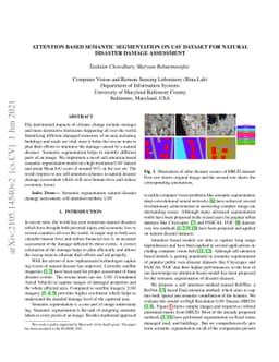 Attention Based Semantic Segmentation on UAV Dataset for Natural
  Disaster Damage Assessment