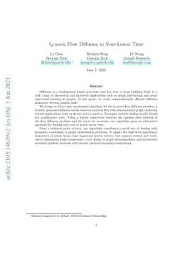$\ell_2$-norm Flow Diffusion in Near-Linear Time