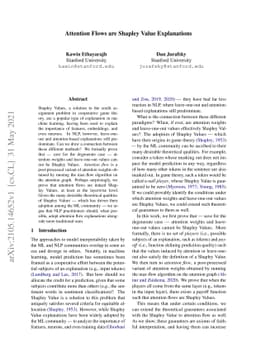 Attention Flows are Shapley Value Explanations