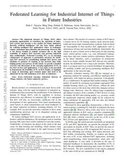 Federated Learning for Industrial Internet of Things in Future
  Industries