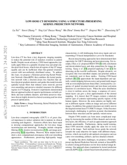 Low-Dose CT Denoising Using a Structure-Preserving Kernel Prediction
  Network