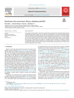 Emotional Voice Conversion: Theory, Databases and ESD