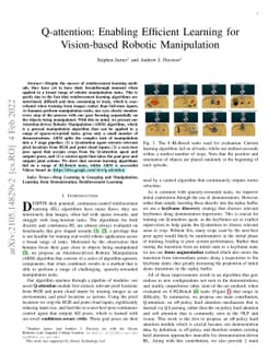 Q-attention: Enabling Efficient Learning for Vision-based Robotic
  Manipulation