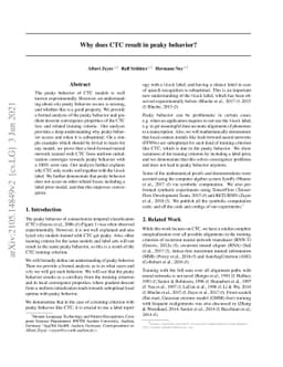 Why does CTC result in peaky behavior?