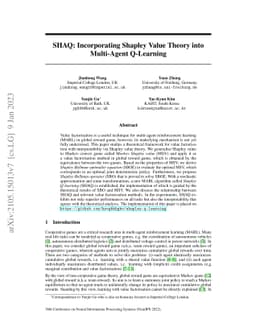 SHAQ: Incorporating Shapley Value Theory into Multi-Agent Q-Learning
