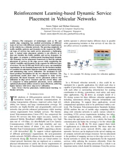 Reinforcement Learning-based Dynamic Service Placement in Vehicular
  Networks