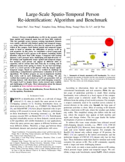 Large-Scale Spatio-Temporal Person Re-identification: Algorithms and
  Benchmark
