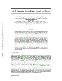 M6-T: Exploring Sparse Expert Models and Beyond