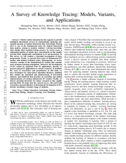 A Survey of Knowledge Tracing: Models, Variants, and Applications