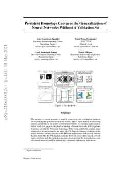 Persistent Homology Captures the Generalization of Neural Networks
  Without A Validation Set