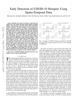 Early Detection of COVID-19 Hotspots Using Spatio-Temporal Data