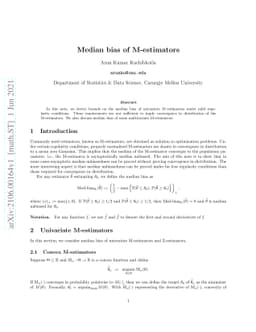 Median bias of M-estimators