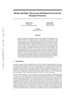 Divide and Rule: Recurrent Partitioned Network for Dynamic Processes