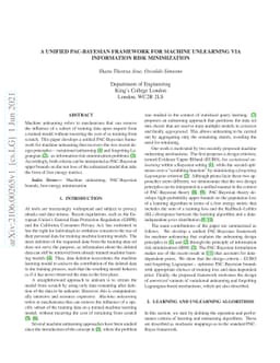 A unified PAC-Bayesian framework for machine unlearning via information
  risk minimization