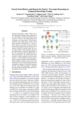 Search from History and Reason for Future: Two-stage Reasoning on
  Temporal Knowledge Graphs