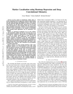 Markov Localisation using Heatmap Regression and Deep Convolutional
  Odometry
