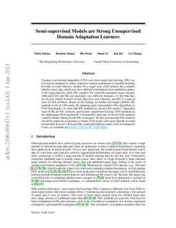 Semi-supervised Models are Strong Unsupervised Domain Adaptation
  Learners