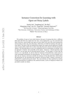 Instance Correction for Learning with Open-set Noisy Labels
