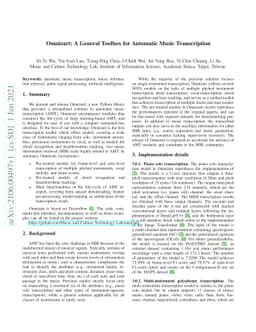 Omnizart: A General Toolbox for Automatic Music Transcription