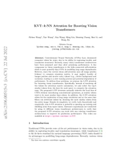 KVT: k-NN Attention for Boosting Vision Transformers