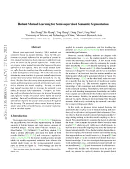 Robust Mutual Learning for Semi-supervised Semantic Segmentation