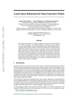 Latent Space Refinement for Deep Generative Models