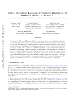 QLSD: Quantised Langevin stochastic dynamics for Bayesian federated
  learning