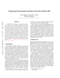 Cleaning and Structuring the Label Space of the iMet Collection 2020